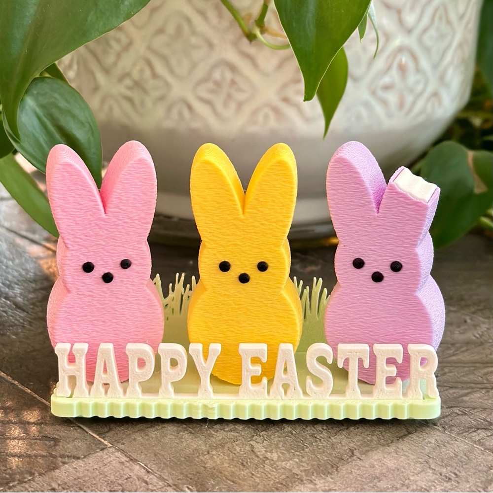 Peeps Bunny Happy Easter Sign